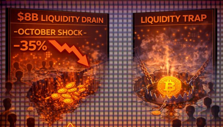 Engine Stalled: How The $8 Billion ‘October Shock’ Left Bitcoin’s Spot Market In A Liquidity Trap